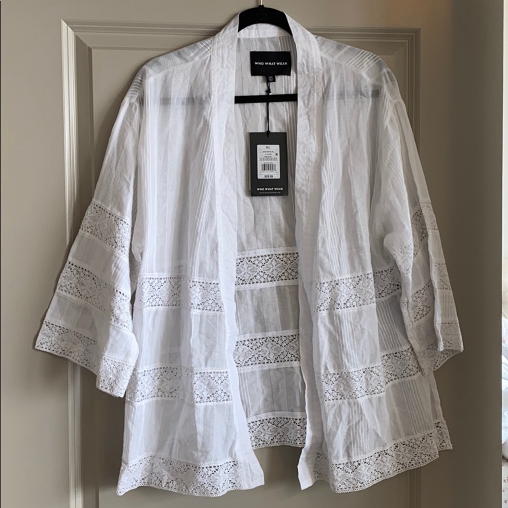 NWT! Who What Wear by Target white lace cardigan